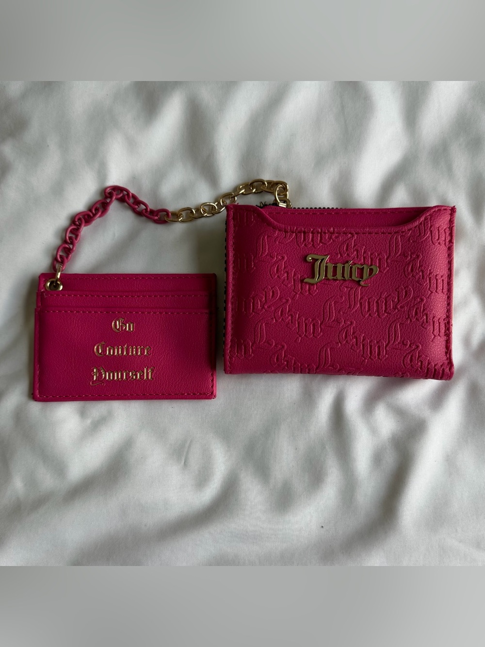 Juicy Couture Hot Pink Wallet Cardholder Set
